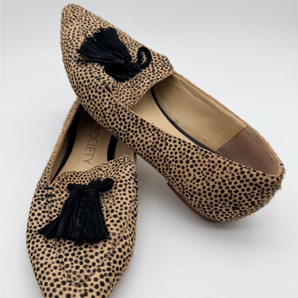Sole Society Spotted Tassel Loafers